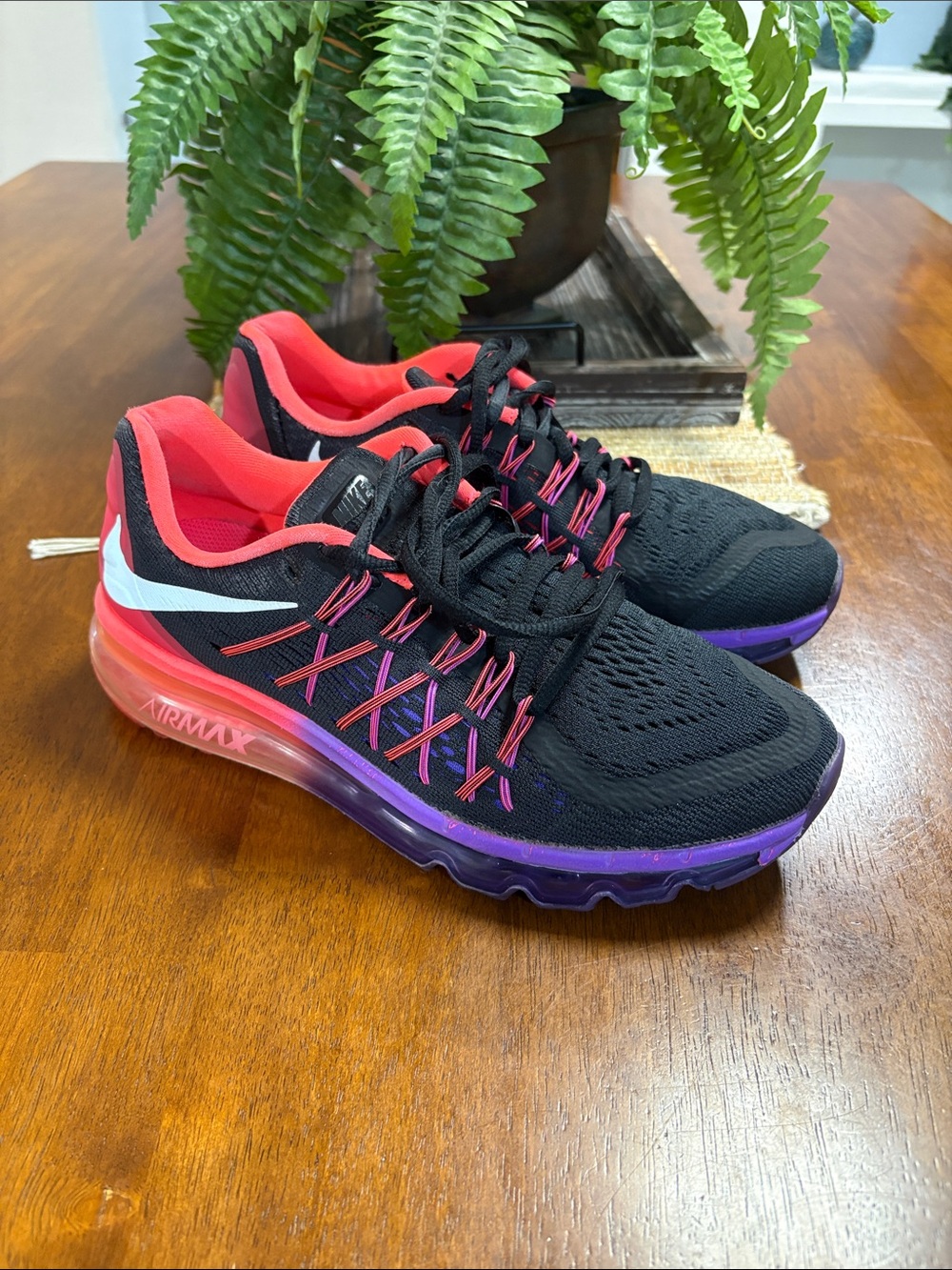 Nike Black Pink Purple Gradient Air Max Women’s Running Shoes